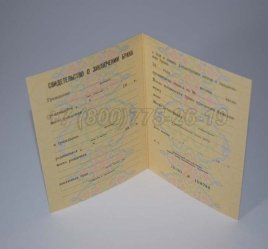 Свидетельство о Браке 1986г РСФСР в Кургане